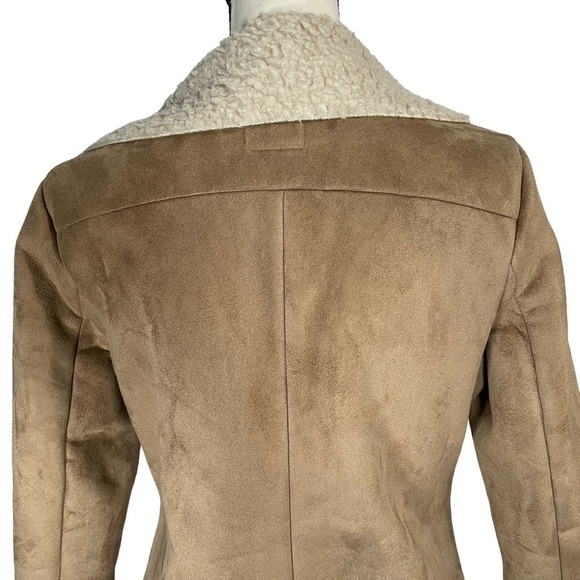 Old Navy Shearling Moto Desert Camel Zip-up Jacket - Picture 6 of 8